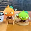 Bolsa de Monedas Naranja de Silicona Llavero Colgante Naranja Bolsa de Almacenamiento para Auriculares Colgante Llavero de Bolsa para Parejas Venta al por Mayor