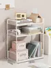 Estante de Mesa para Escritório Prateleira de Armazenamento Multicamada Organizador de Mesa para Estudante Mesa de Dormitório Artefato Simples de Classificação em Camadas