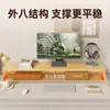 Soporte para computadora de escritorio para oficina en casa, con un elevador de monitor de doble capa y estantes de almacenamiento