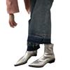 Moda Francesa Botines de Tobillo de Tacón Grueso Zapatos de Mujer 2023 Nuevos Botines Individuales de Primavera y Otoño Punta Plateada Elegantes Botines Finos