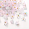 Colgante de Flor de Lis de Cristal Pequeño Pétalo con Agujero Central Flor DIY Hecho a Mano Estilo Antiguo Material para Pasador Adorno Accesorios