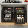 Estante de almacenamiento de cocina extraíble para gabinete debajo del fregadero, canasta de cajón ultraprofunda para especias, estante de almacenamiento en capas para lavabo