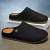 Sapatos masculinos de verão novos estilo Birkenstock com sola grossa, leves e versáteis para uso ao ar livre, tamancos casuais fechados sem cadarço