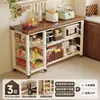 Estante de Almacenamiento de Cocina Multifuncional de Pie para Frutas y Verduras Estante de Almacenamiento para Microondas Mesa de Corte de Verduras de Múltiples Niveles para el Hogar Banco de Trabajo