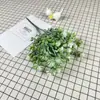 Hierba Rosa de Jade Simulada Decoración de Piso para Hogar Interior Planta Falsa Ramo de Flores Artificiales Arreglo Floral Decorativo