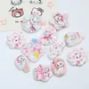 Impreso de Dibujos Animados Gato Perro Estrella Hombre Cachorro Manzana DIY Hecho a Mano Cadena para Teléfono Móvil de Cuentas Llavero Accesorios de Joyería