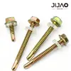 Tornillos autorroscantes del fabricante en stock con cabeza hexagonal exterior, adecuados para techos de acero de color, con rosca de cola de milano