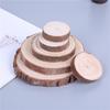 Estaca pequeña de viruta de madera de pino, viruta de madera redonda, viruta de madera DIY, anillo anual, viruta de madera original, accesorios para fotos, decoraciones navideñas pintadas a mano