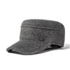 Sombrero para hombre de mediana edad y anciano invierno viejo abuelo papá otoño e invierno gorra de béisbol engrosada copa plana visera hombre