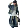 Conjunto de Mezclilla para Niñas 2026 Nueva Ropa de Primavera y Otoño para Niños Chaqueta con Pantalones de Pierna Ancha Curvados y Conjunto de Tres Piezas Estilo Vintage