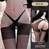 El encanto de la poesía Sha: tentación sexy cruz oblicua dividida con medias medias abiertas calcetines multicolores ropa interior sexy