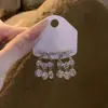 Delicado e Doce~ Artesanato Exquisito com Brincos de Franja com Diamantes Cintilantes Microincrustados para Mulheres, Realçando a Elegância e Efeito Emagrecedor, Mostrando Individualidade e Estilo Fashion