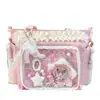 Lindo Bolso Tote con Lazo para el Dolor Bolso Tote Japonés Jk Chica Dulce Anime Transparente Pequeño Bolso para Snacks para Niñas