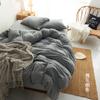 Juego de punto a rayas de cuatro piezas de algodón jersey estilo japonés, ropa de cama de punto de algodón puro, mismo estilo que Muji, adecuado para dormir desnudo
