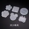 Molde de Resina Cristal DIY Papoula, Molde de Areia Líquida, Pingente Ornamento Urso Patas Floco de Neve Molde Espelhado de Silicone