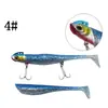 Al por mayor y al por menor Ocho Colores Cabeza de Plomo Peces Empaque de Lujo Paquete de Placa de Hierro Plomo Peces Blandos Postura de Natación Realista Pesca Peces Simulados