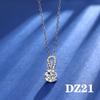 Collar de moissanita de imitación de 2 quilates para mujer, chapado en platino PT950, cadena de clavícula con colgante de ocho corazones y ocho flechas de circonita.