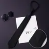 Corbata para Hombre de Negocios Cremallera Perezosa Fácil de Tirar Boda Traje de Novio Profesional Negro para Hombre Sin Nudo