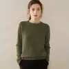 Suéter Feminino de Cashmere Outono/Inverno 2026 com Ombro Raglã e Gola Redonda, Design Versátil, Tricô de Lã