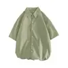 2021 Nueva camisa de manga corta para hombre estilo Hong Kong talla grande casual corte holgado ropa CY02
