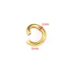 Anillo Abierto Cerrado de Anillo Único de Anillo de Conexión Abierto Aro de Salto Pequeño Anillos de Acero Inoxidable Electrochapado al Vacío Oro 18K Accesorios para Joyería DIY