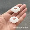 Colgante de candado con patrón de nube de jade afgano natural auténtico en color rosa raíz de loto, adecuado tanto para hombres como para mujeres, una alternativa de jade blanco al original, colgante de candado de jadeíta que cumple deseos
