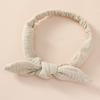 Diadema de Orejas de Conejo de Algodón Puro Diadema Anudada de Fontanela para Niñas Europeas y Americanas Diadema de Ala Ancha para Bebé Lazo para Niños Diadema para Niños