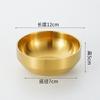 Vajilla de acero inoxidable 304 estilo coreano tazón para restaurante comercial palillos barbacoa de mesa tienda vajilla tazón de arroz dorado plato plato palillos cuchara