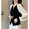 Camisa Elegante de Manga Longa com Recorte de Chiffon para Outono - Novo Estilo 2026