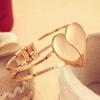 @ Oferta especial @ Pulsera de corazón esmerilado de Corea del Sur pulsera de doble corazón brillante joyería simple joyería al por mayor E005