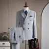 Traje de Negocios Cruzado para Boda de Novio Traje de Hombre Elegante Versátil Moda Delgado Profesional Ropa Formal Traje Elegante