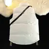 Con Bolso al Hombro Chaleco Reversible Engrosado a Prueba de Frío Otoño Invierno Versátil Holgado Casual Moderno Cálido