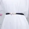 Cinto de Corrente para Cintura de Vestido, Cinto Pérola Retro Feminino, Gancho para Suéter, Cinto Elástico Elástico, Dropshipping