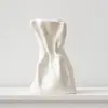 Vaso de Cerâmica Estilo Creme Transfronteiriço Ornamento para Mesa de Sala de Estar Decoração de Casa Arranjo de Flores Amazon Flores Secas de Alta Qualidade