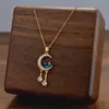 Comercio Exterior de Amazon Venta Caliente Collar de Acero de Titanio Temperamento Femenino Circonita Microincrustada Personalidad Cadena para Clavícula de Alto Sentido Colección Joyería