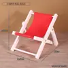 Cadeira de praia criativa suporte para celular madeira dobrável estilo nórdico fofo artesanato de mesa adereços de fotografia ornamentos