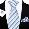 Conjunto de Corbata de Tres Piezas para Hombre 8cm Ropa Formal de Negocios Corbata Bordada Jacquard de Seda de Poliéster Logo Corbata Atada a Mano Personalizada