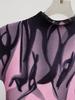 Camisetas Personalizadas Impresas para Mujer de Manga Larga Primavera y Otoño Nuevas Camiseta Texturizada Plisada Camiseta Base Delgada Ins Fondo