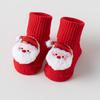 Calcetines de Algodón para Bebé Recién Nacido Clase A, Parte Superior Suelta, Primavera y Otoño, Rojo, Año Nuevo, Navidad, Niños Pequeños, Antideslizantes para el Piso