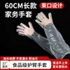 Guantes Domésticos Desechables de PE Impermeables Largos Otoño e Invierno Lavado de Platos Lavado de Ropa Guantes de Limpieza Doméstica