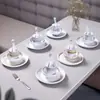 Juego de Mesa para Hotel Personalizable de Cuatro Piezas Set Moderno Sencillo de Tazón y Plato Restaurante de Hot Pot Restaurante Chino Juego de Vajilla de Melamina