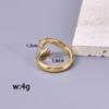 J101 Anillo de abrazo de manos de acero inoxidable con personalidad de moda estilo ins transfronterizo europeo y americano chapado en oro de 18k anillo para mujer