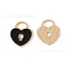 Amor Llave Corazón Candado Goteo de Aceite Joyería Accesorios Colgante de Aleación DIY Cadena de Teléfono Móvil Colgante de Llavero Hecho a Mano
