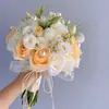 Ramo de Boda Novia Sosteniendo Foto de Boda Tulipán Certificado Flor Artificial Accesorios para Fotos Día de San Valentín Chino Estación Independiente