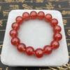 Pulsera de cuentas de vidrio rojo y verde tipo ágata, talla de pulsera pintada, pulsera sencilla para hombres y mujeres, joyería de venta en puesto callejero