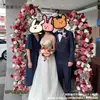Arco de Ferro Forjado Pós-Casamento Suporte de Flores Chifre de Touro Porta Chifre de Carneiro Decoração de Casamento ao Ar Livre Arco Porta de Casamento