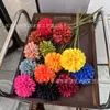 Flor de Crisântemo Bola de Ramo Único Flor de Crisântemo Bola de Ping Pong Dente-de-Leão Flor Artificial Decoração de Arranjo de Flores em Vaso para Sala de Estar Transfronteiriço
