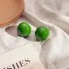 Pendientes de Bola de Caramelo Color Dopamina, Estilo Princesa Único y de Nicho, Pendientes Exquisitos y Hermosos con un Toque de Alta Gama