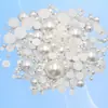 Venta Directa de Fábrica Joyería para Uñas Estilo Japonés Perla Media Cara Accesorios Pequeños Decorativos de Perla Artificial DIY Parche Inferior Plano Perla
