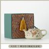 Bule de Chá Retro Pedra Vermelha Conjunto de Chá Bule Único Cerâmica Doméstica Pote com Pá de Pedra de Alto Valor Bule para Uma Pessoa Caixa de Presente